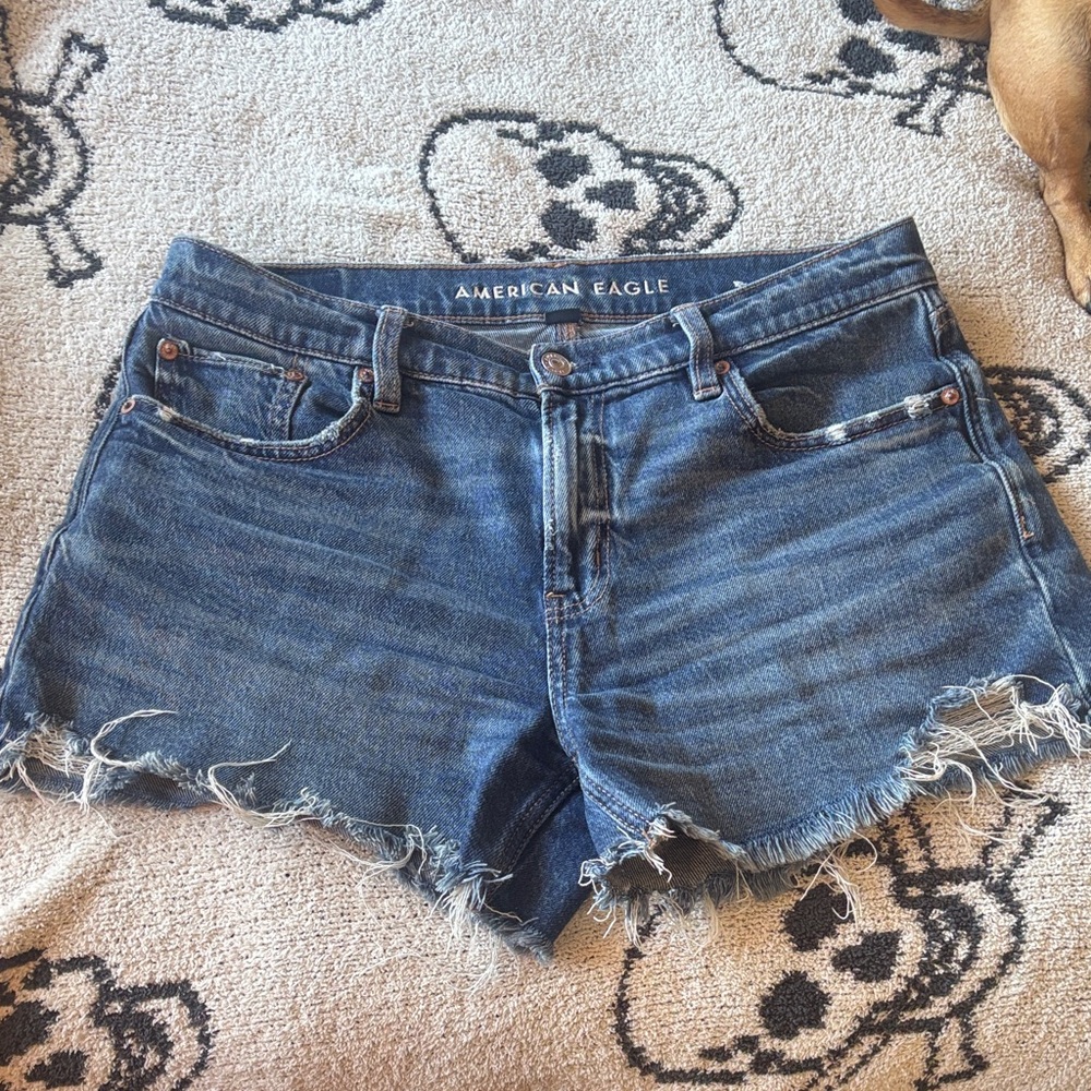 American Eagle Outfitters Distressed Blue Jean Shorts